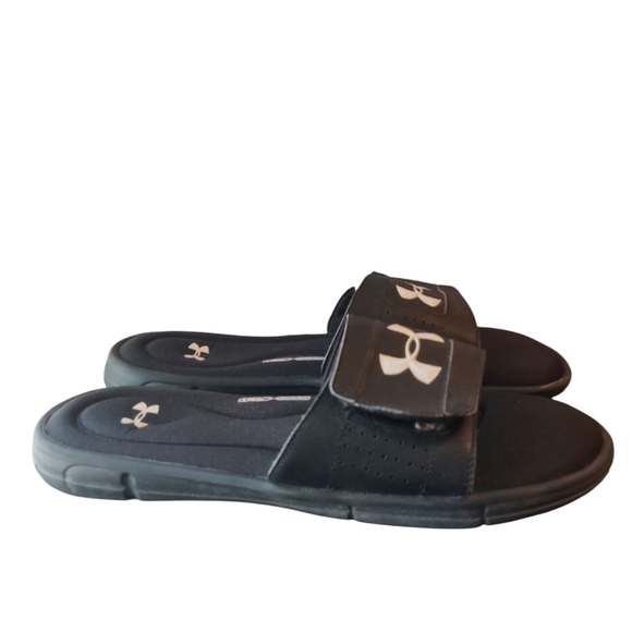 Under Armour Slip Ons Slides Size 14 Black - Picture 3 of 16